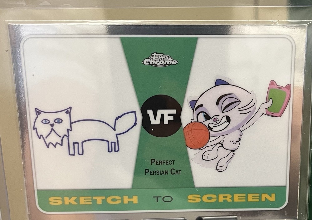 2025 Topps Chrome VeeFriends Perfect Persian Cat Sketch to Screen #SK-5