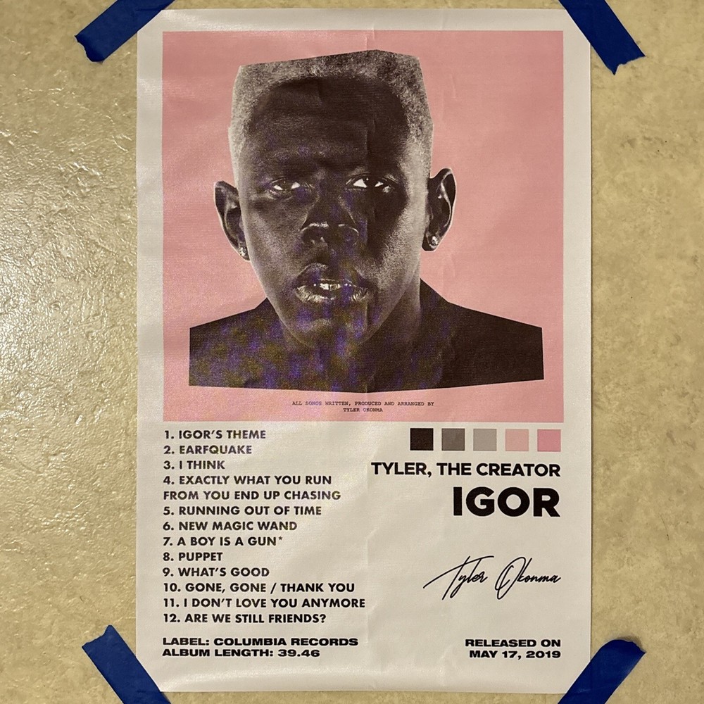 Tyler The Creator - IGOR Rap Music Poster ✅ Wall Art Room Canvas Man Cave✅ 12x18