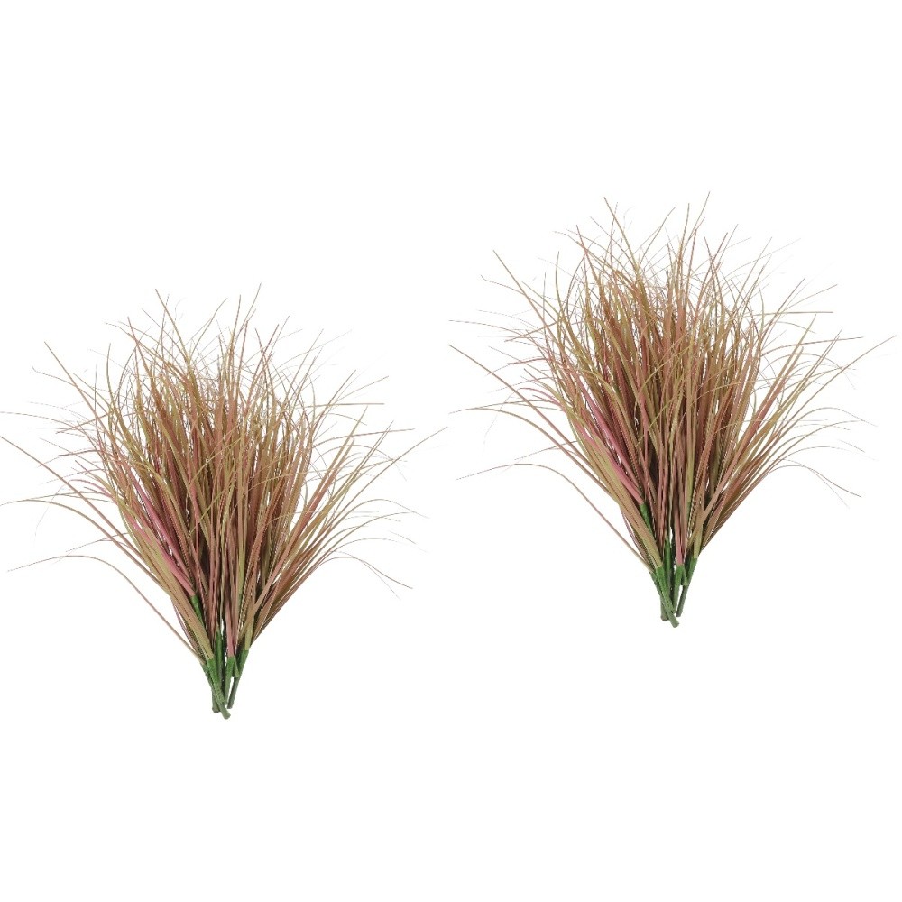 2 Pieces Artificial Tall Grass Decoration Mother Fake Green Plants Outdoor