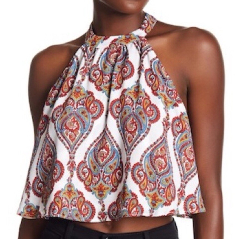 Show Me Your Mumu Mateo Tie Back Top Size Medium