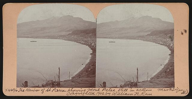 Photo:St Pierre Martinique 1902 Harbor Mont Pelee Volcano Stereoview