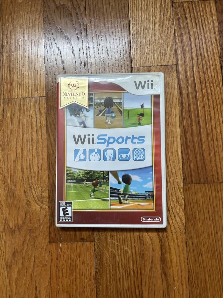 Wii Sports Nintendo Selects Edition Game & Hard Case Manual Inserts CIB Tested