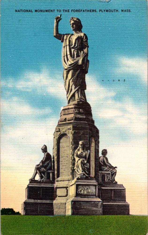National Monument to the Forefathers Plymouth Massachusetts MA Postcard