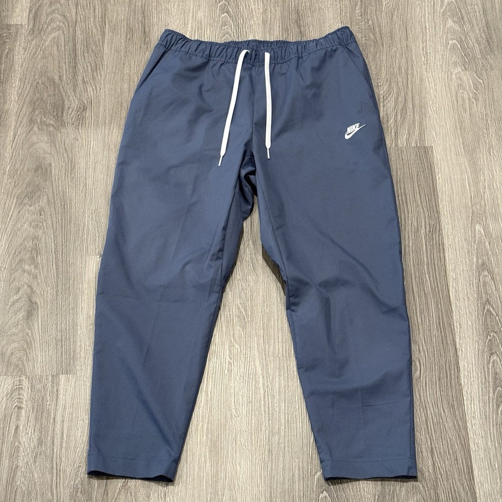 Nike Pants Mens XL Club Woven Tapered Blue Jogger Drawstring DX0623-491