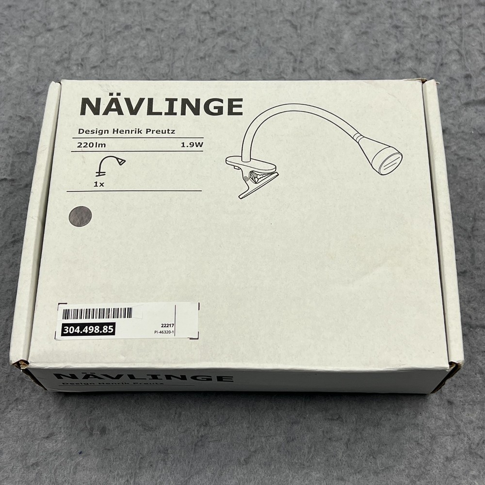 IKEA NAVLINGE LED Reading Light Wall Mount / Clamp Spotlight Black - 304.083.28