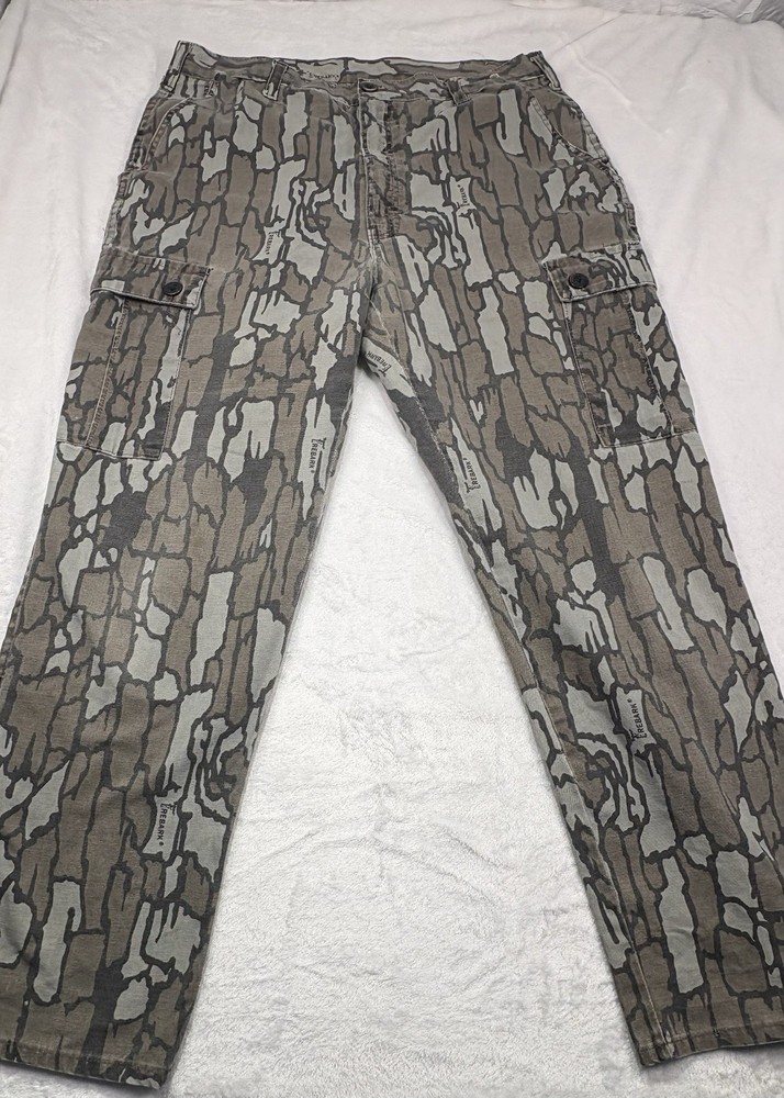 Vtg WALLS Men’s Camo Hunting Cargo Pant 36 X 30 Trebark USA Hunt Outdoor Utility