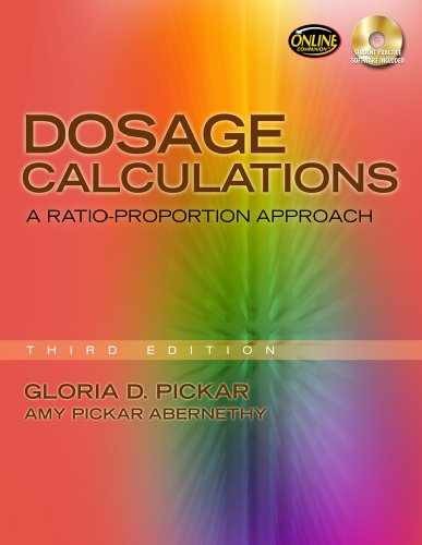 Dosage Calculations: A - Paperback, by Pickar Gloria D.; - Acceptable n