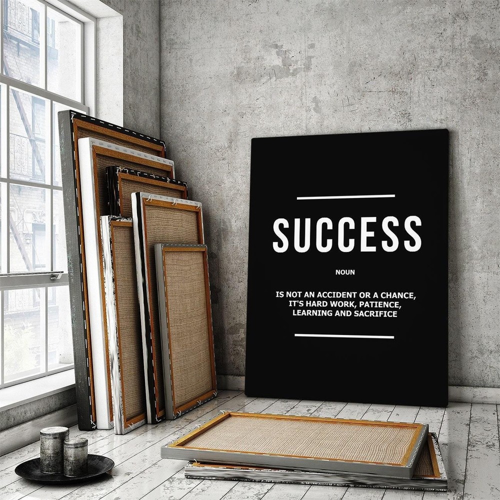 Success Motivation Poster Print Motivational Saying Wall Modern Art Poster