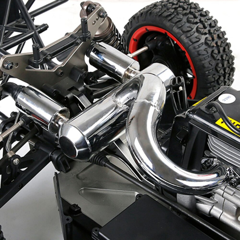 NEW Double Tuned Exhaust Pipe expansion chamber for 1/5 HPI Losi 5ive T 23-36cc