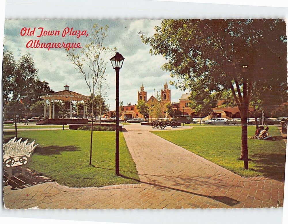 Postcard Old Town Plaza Albuquerque NM USA
