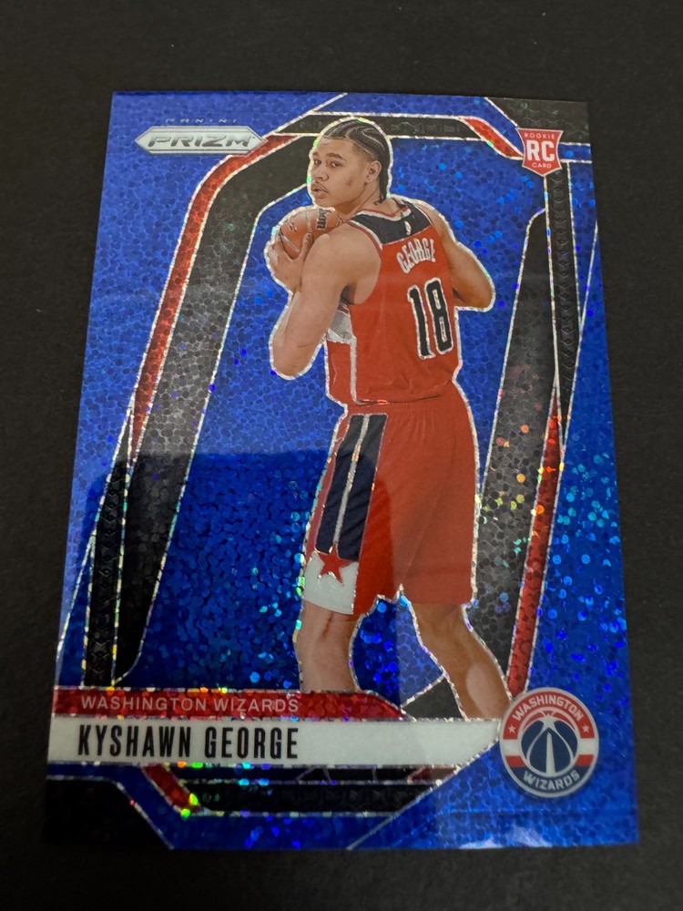2024-25 Panini Prizm Kyshawn George RC Rookie Blue Sparkle /144 #257