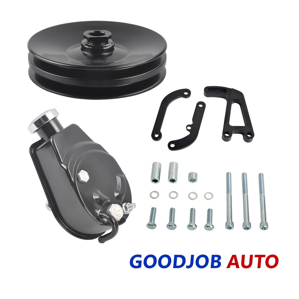 Saginaw Power Steering Pump Bracket Kit w/ 2 Grooves Keyway Pulley for SBC BBC