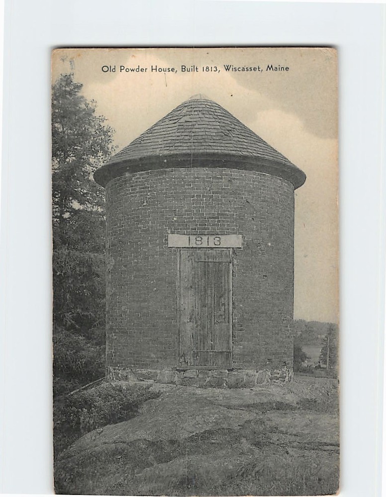 Postcard Old Powder House Wiscasset Maine USA