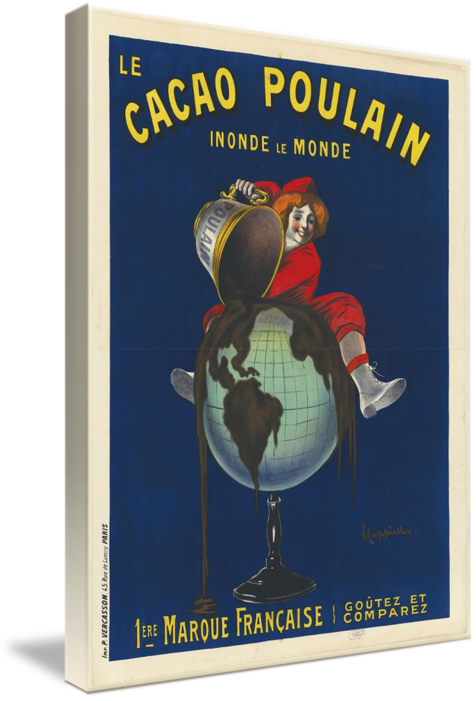 Canvas Art - Le Cacao Poulain by Cappiello Vintage Advertisement,