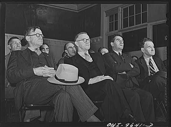 Photo:Butte Montana 1930s Engineers Union Meeting Men Portrait Photo