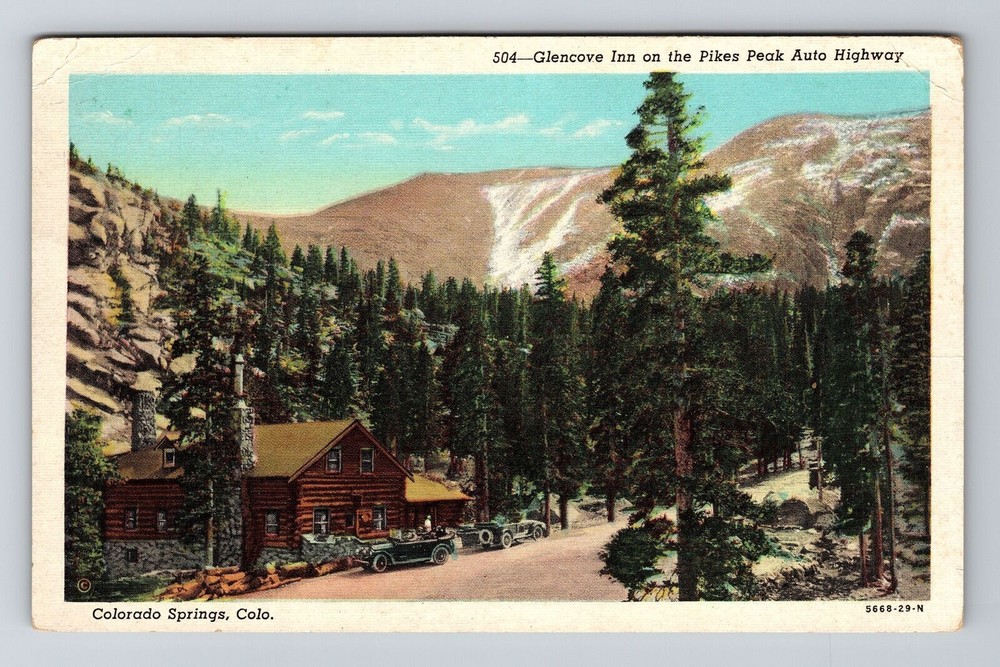Colorado Springs CO-Colorado, Glencove Inn, Vintage Postcard