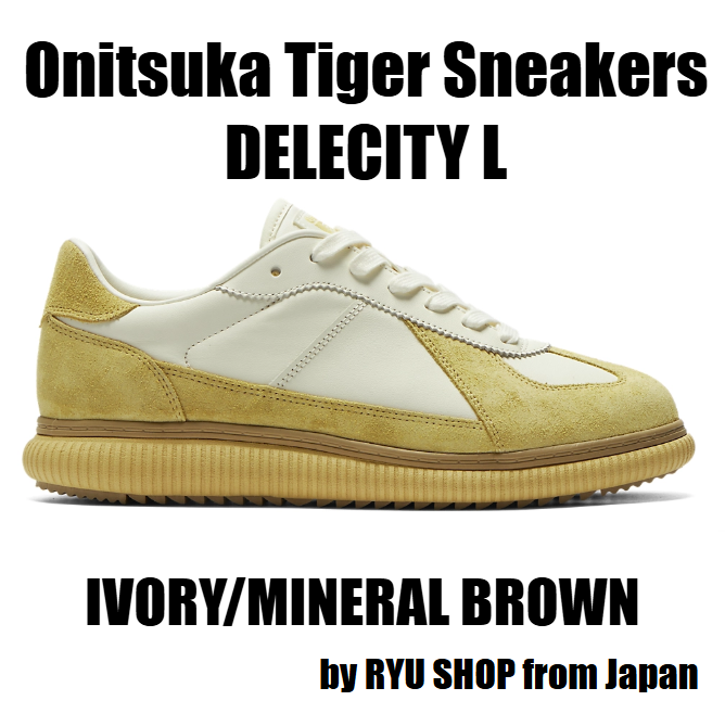 Onitsuka Tiger Delecity L Sneakers in Ivory and Mineral Brown 1183C217.750