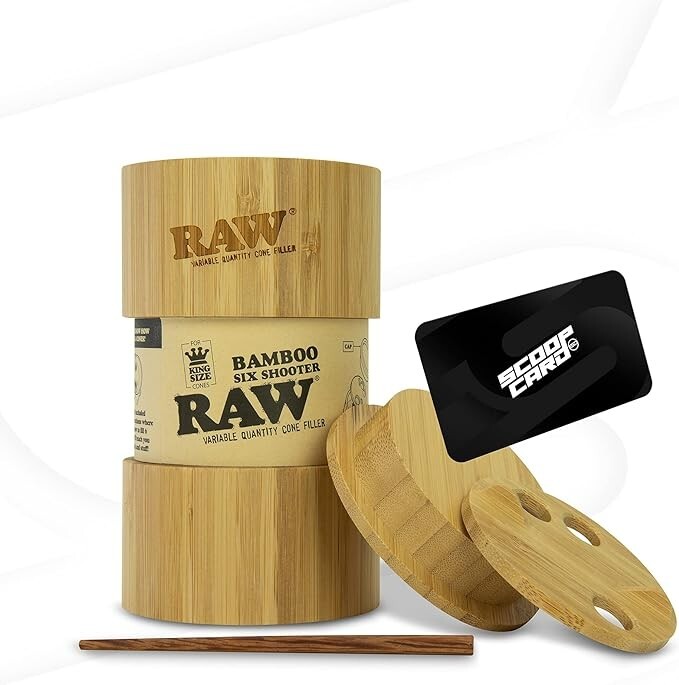RAW Bamboo Six-Shooter King Size Cone Holder  