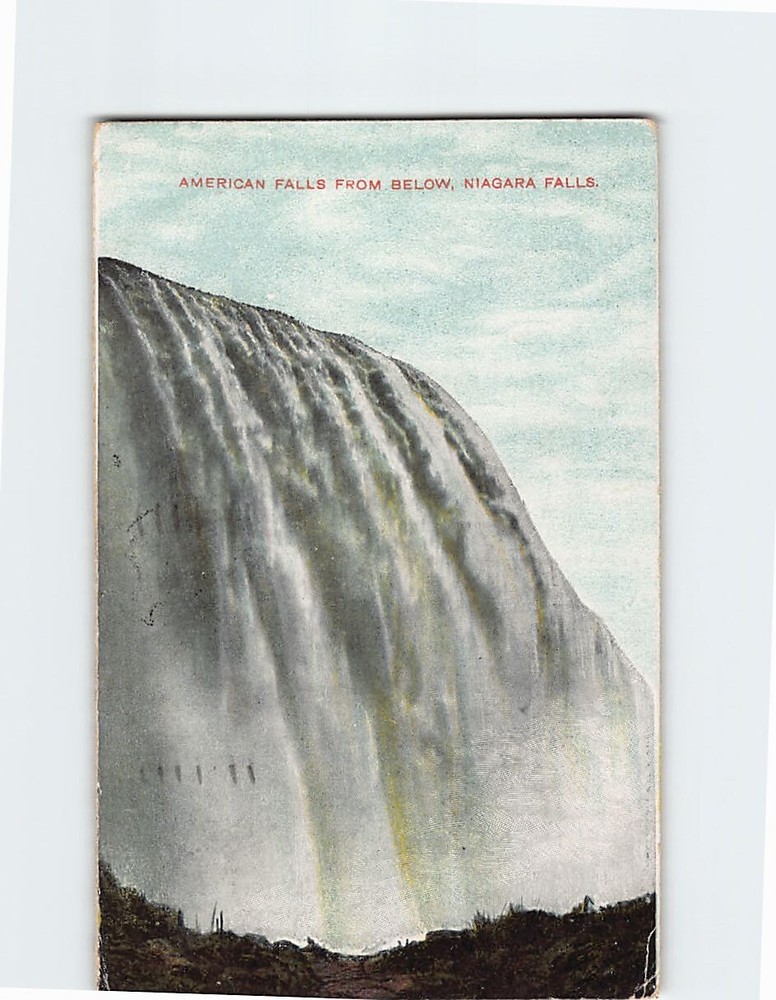 Postcard American Falls from Below Niagara Falls New York USA