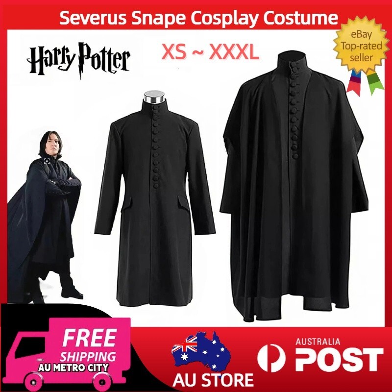 Harry Potter Snape Costume Hogwarts Professor Outfit for Halloween Cosplay