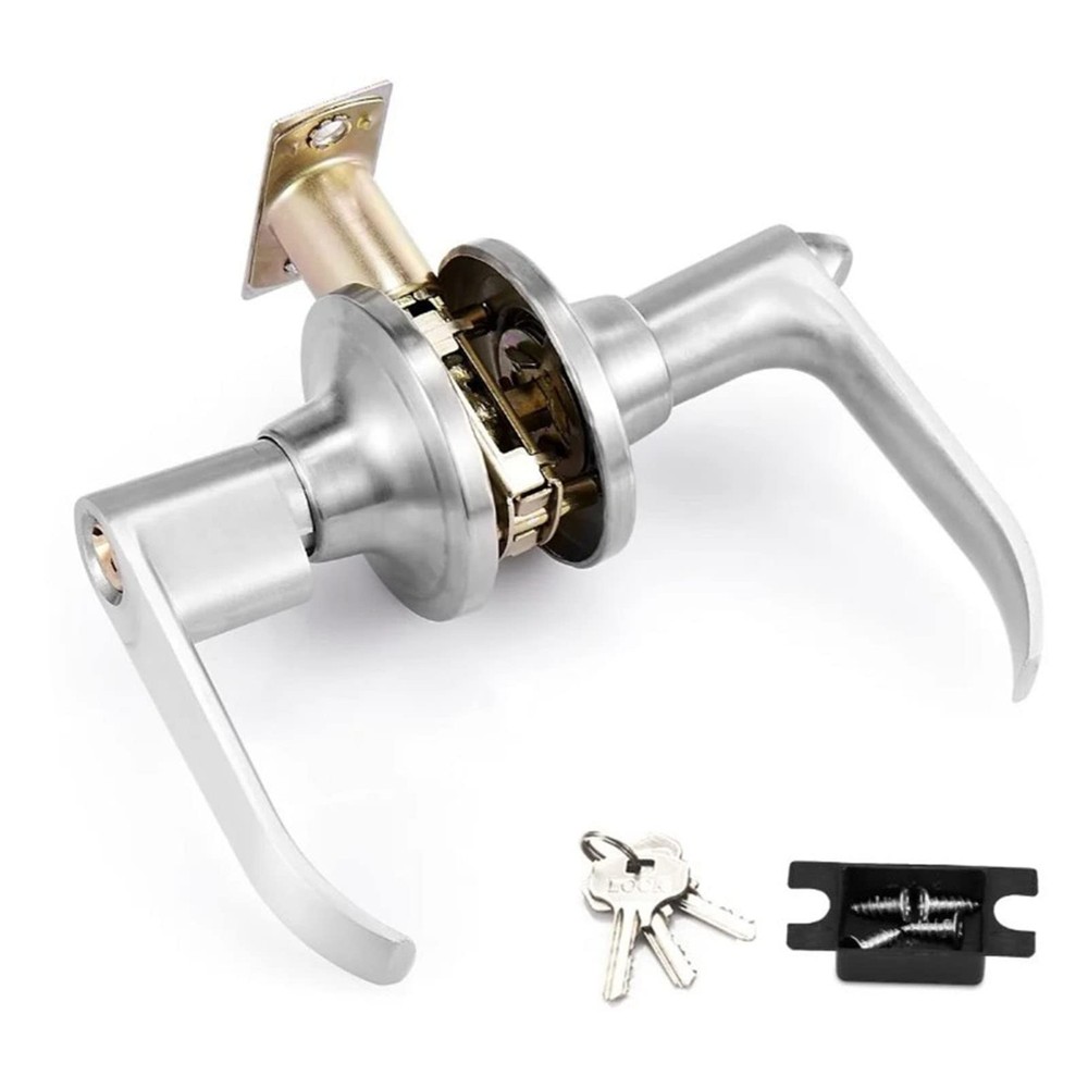 2 Privacy Door Lever Lock with 3 Keys Commercial Duty Door Lever Lockset Entr...