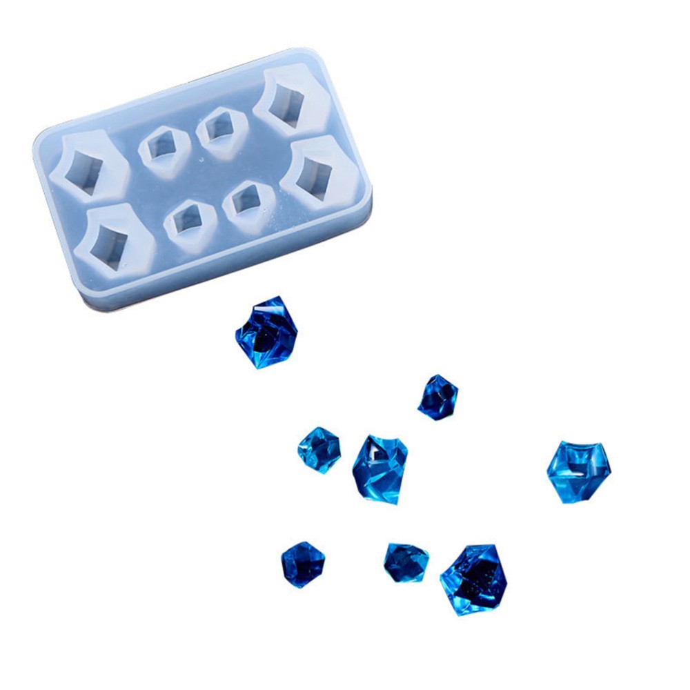 Silicone Cube Mold for Epoxy Dome Drops and Gel Decorations  