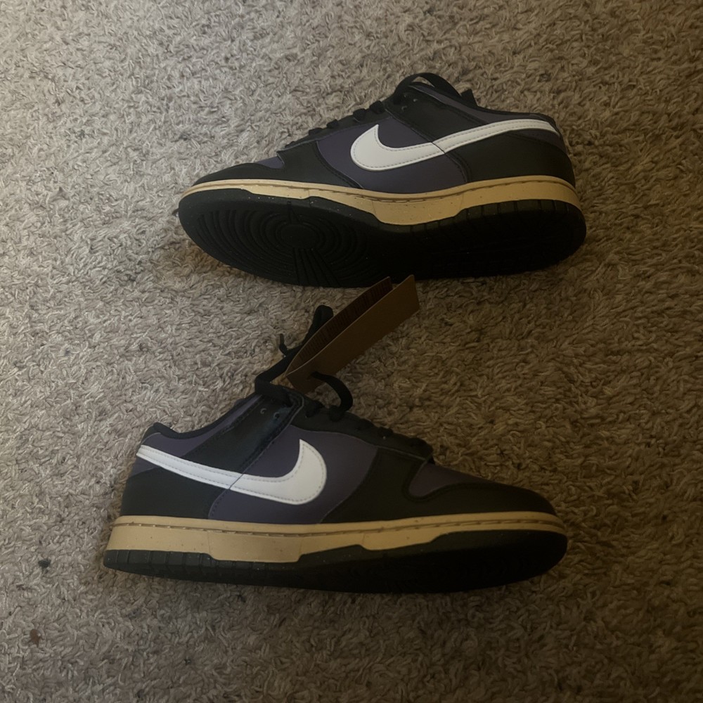 WOMENS NIKE DUNK LOW_DARK RAISIN/WHITE-BLACK-SESAME DD1873-500-SIZE 8.5
