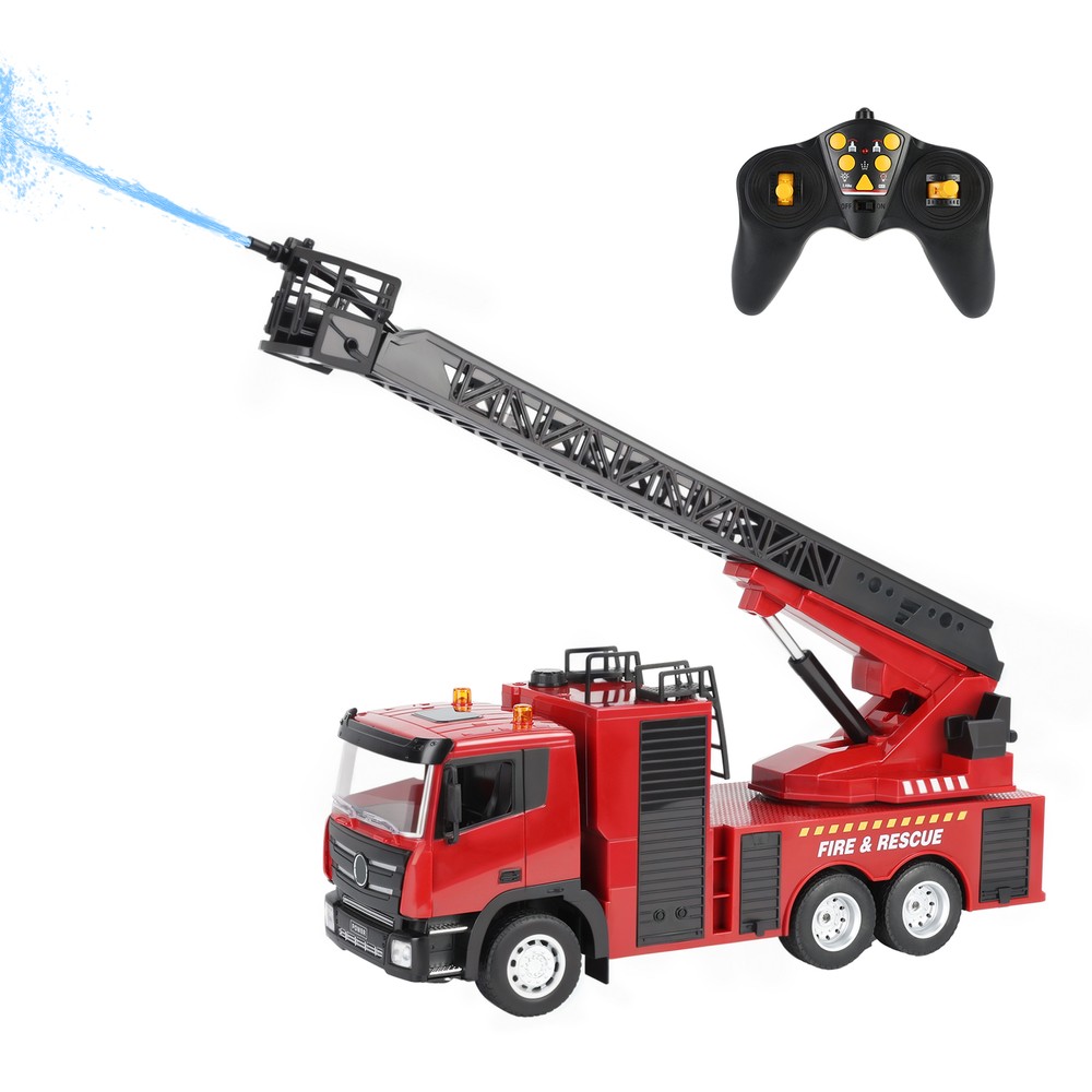 2.4GHz 9CH RC Rotary Elevator Toy Car with Water Spray Pump for Rescue Play