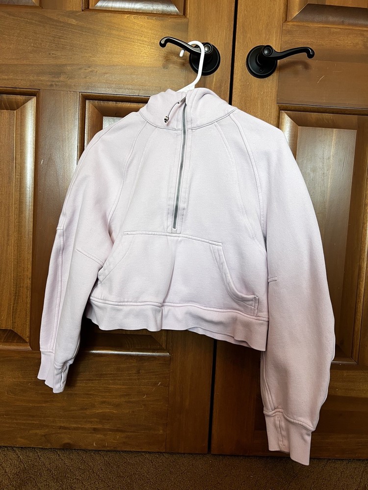 Lululemon Scuba Oversized Half Zip Hoodie Meadowsweet Pink Size XS/S