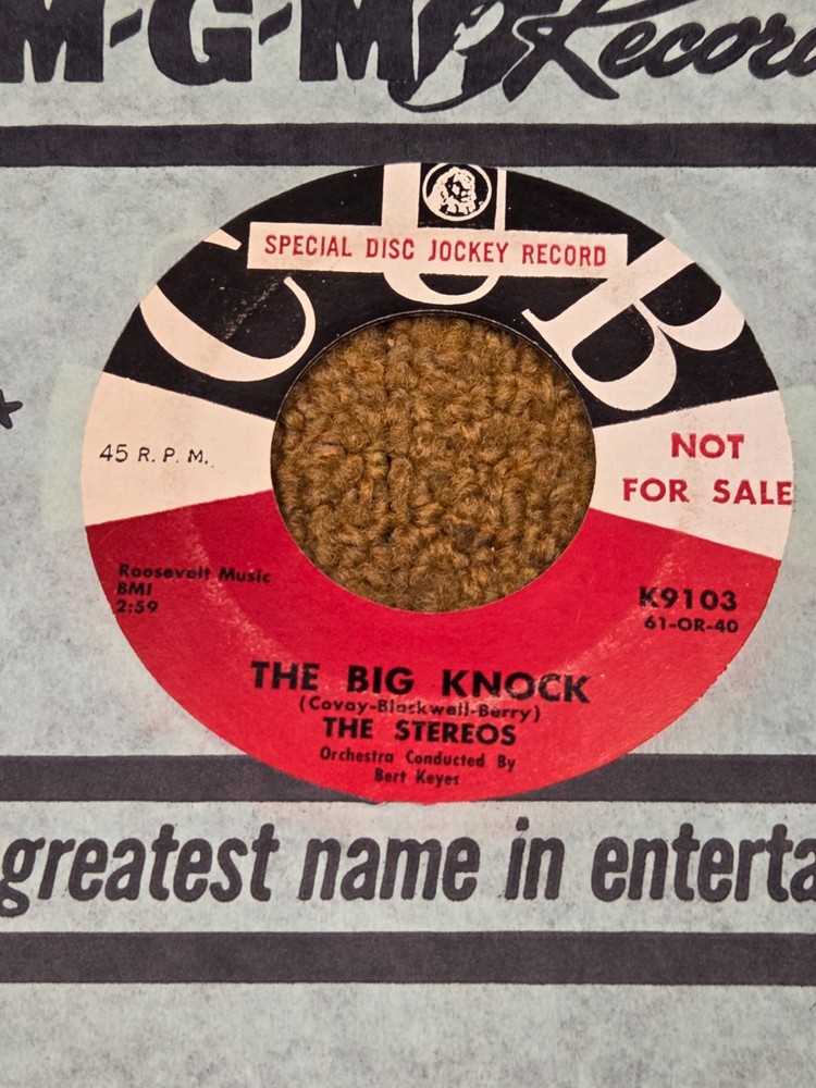 45 RPM  Stereos CUB DJ 9103  Big Knock / Sweet Water VG+
