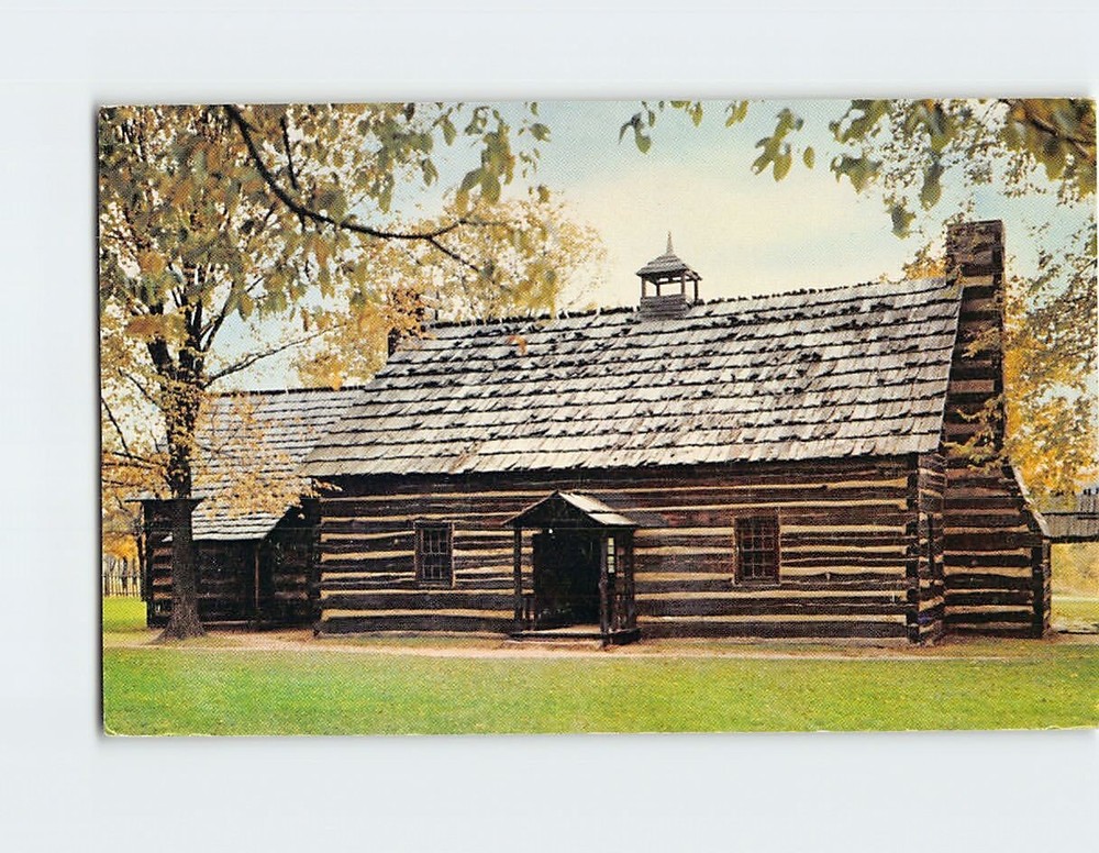 Postcard Church Schoenbrunn Village Ohio USA