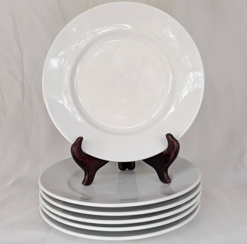 HEAVY USE Williams Sonoma Brasserie White Dinner Plates 10 7/8