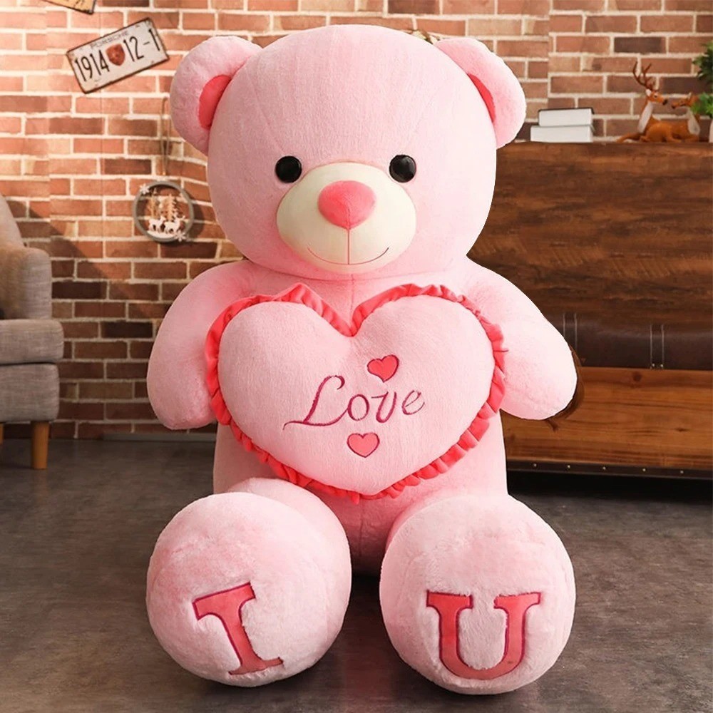 Giant Love Teddy Bear 80cm 100cm Plush Toy Birthday Gift for Her