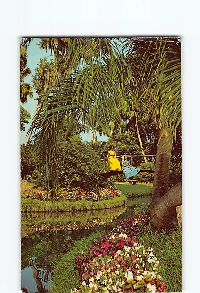 Postcard Tropical Setting Cypress Gardens Florida Beauty USA North America
