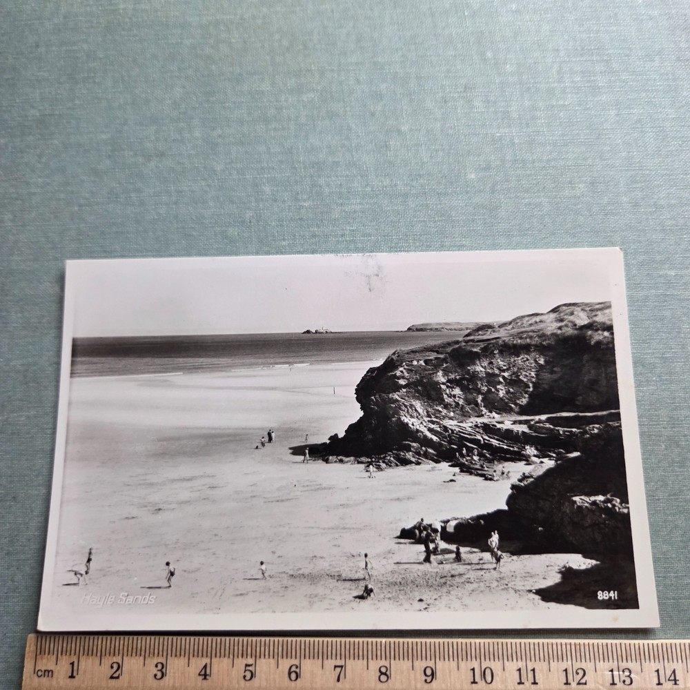 Vintage Postcard Hayle Sands (also known as the Towans) in St Ives Bay, Cornwall