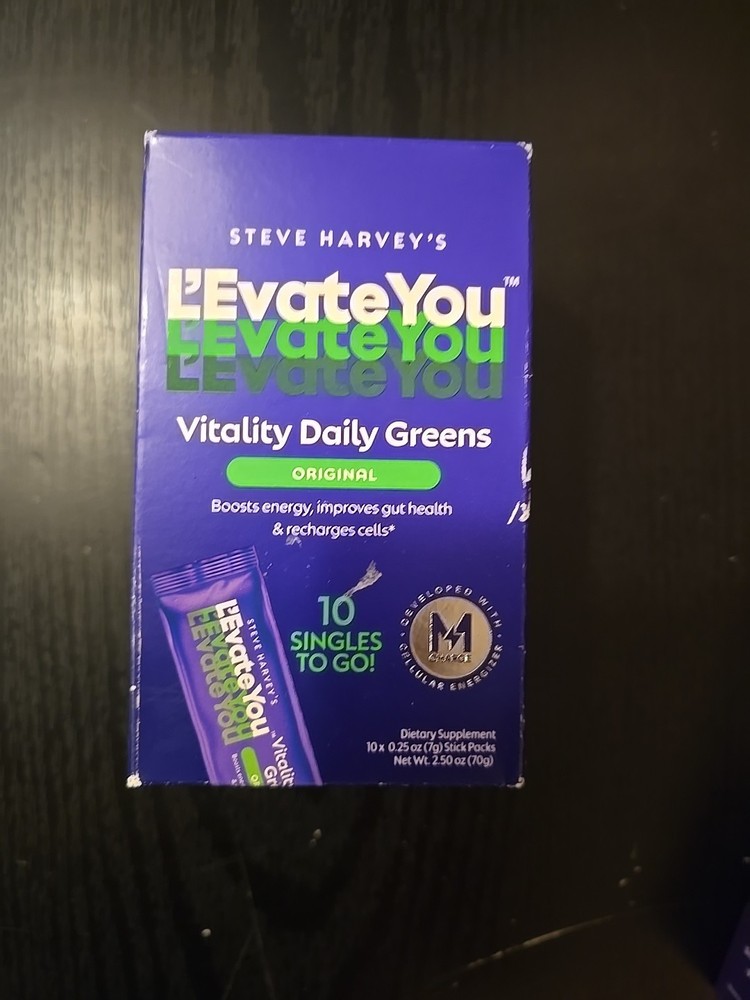 L'Evate You Vitality Daily Greens Supplement with Bonus Vita Hustle  