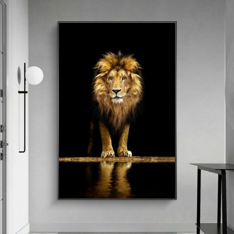 African Animals Lion Canvas Wall Art Canvas Painting Poster Print Art Home Decor