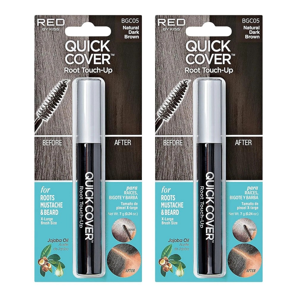Quick Cover Root Touch Up Mascara in Natural Dark Brown 2 Pack for Hair Rescue