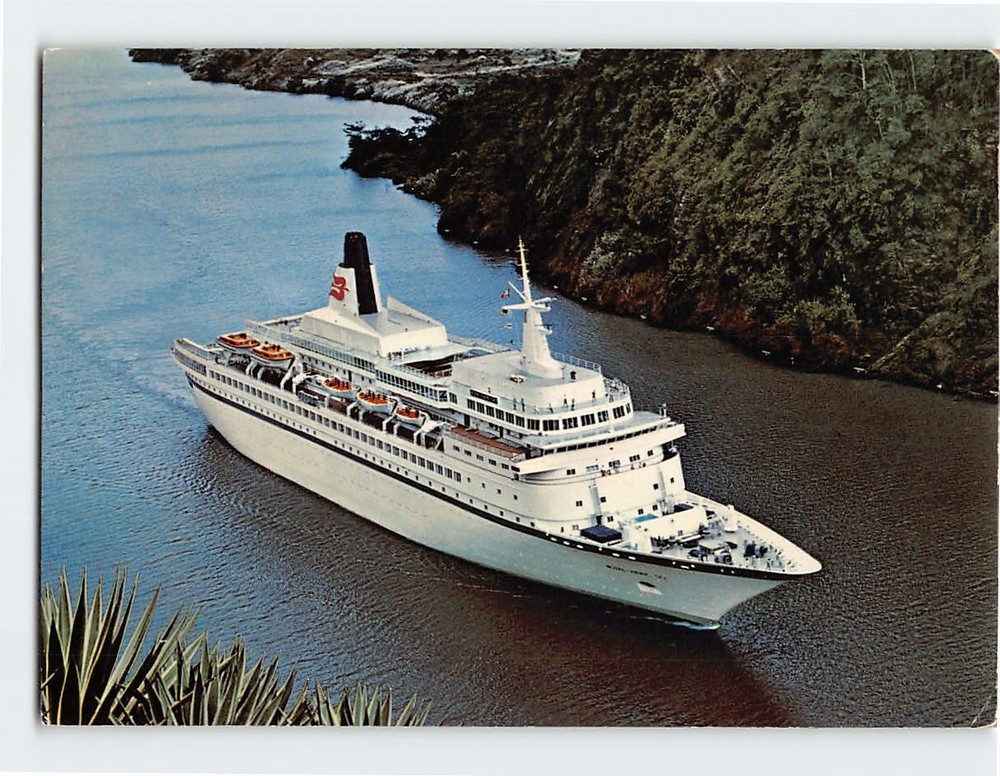 Postcard Royal Viking Line Vessels Cruise At Panama Canal
