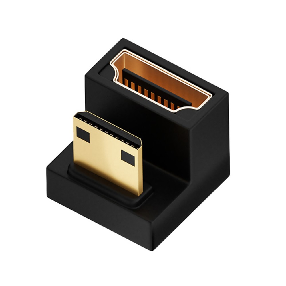 Compact 8K U-Shape Mini HDMI to HDMI Adapter Male 180° Durable