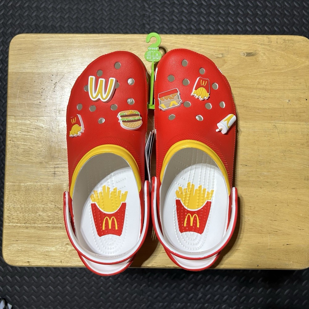 McDonald's Crocs Classic Clog French Fries Men’s Size 12 209858-90H NEW NO BOX
