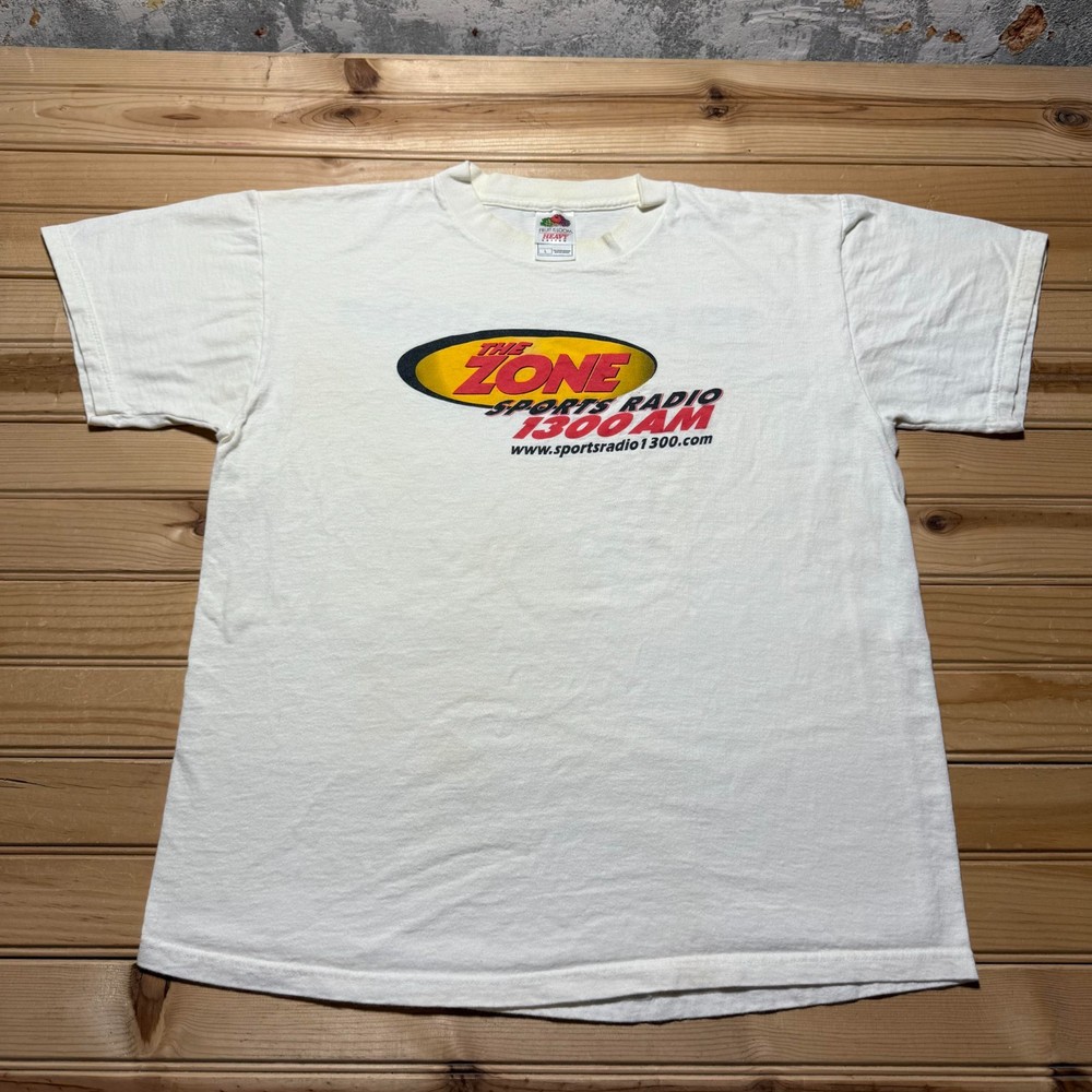 Vintage 90s The Zone Sports Radio 1300 AM Texas Longhorn Station T-Shirt - Large