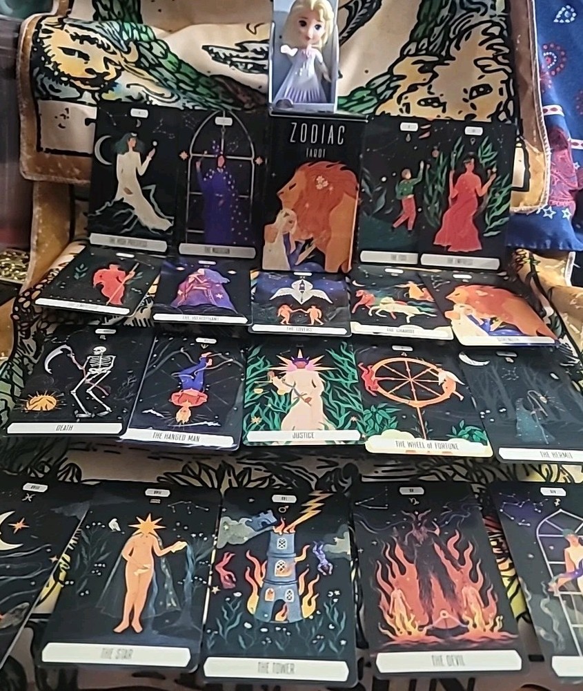 Zodiac Tarot Card Set with Pouch Crystals and Bracelets