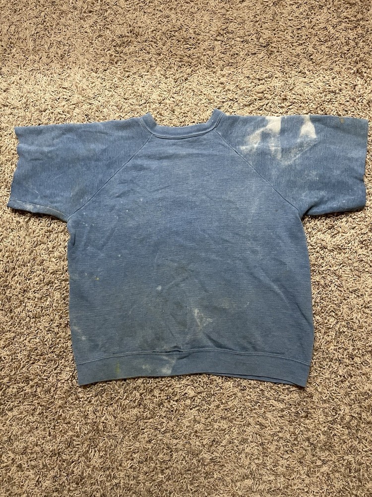 Vintage 60s Penney’s Faded Distressed Short Sleeve Crewneck Sweatshirt Size M
