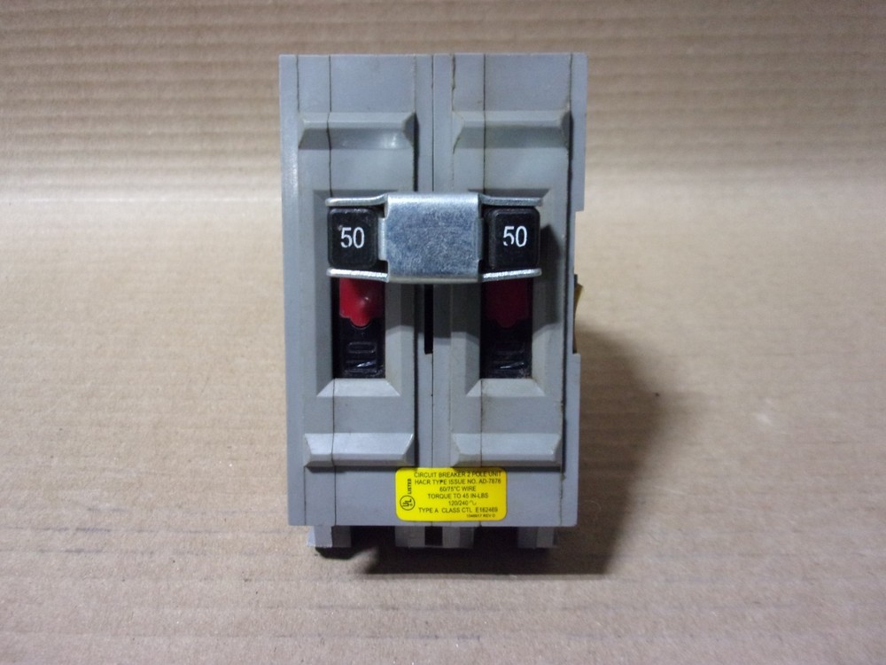 Wadsworth UBIA UBIA250NI 2 Pole 50 Amp 240V Circuit Breaker  AK