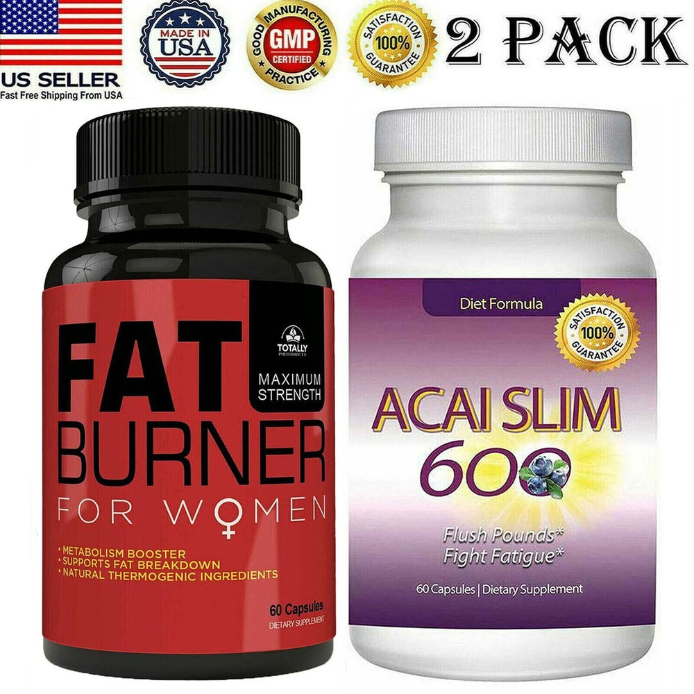 Women Fat Burner Diet Pills & Acai Berry Slim Weight Loss Dietary Supplements-image