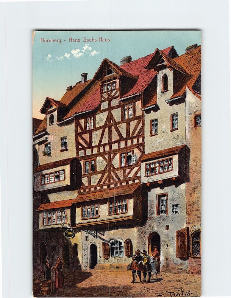 Postcard Hans Sachs-Haus Nuremberg Germany