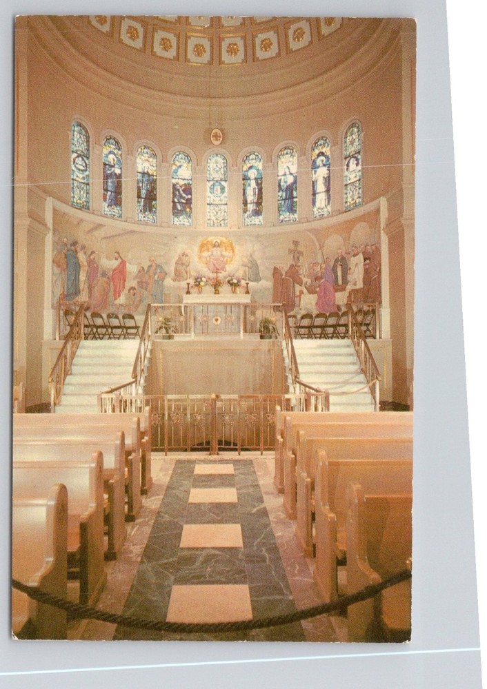 Franciscan Monastery Sacred Heart Altar Washington D.C. Chrome Postcard