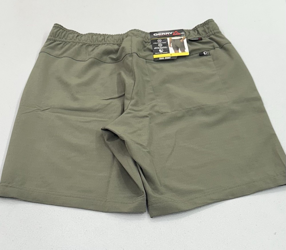 Gerry Men’s Pull-On Trail Shorts, Green, Size S
