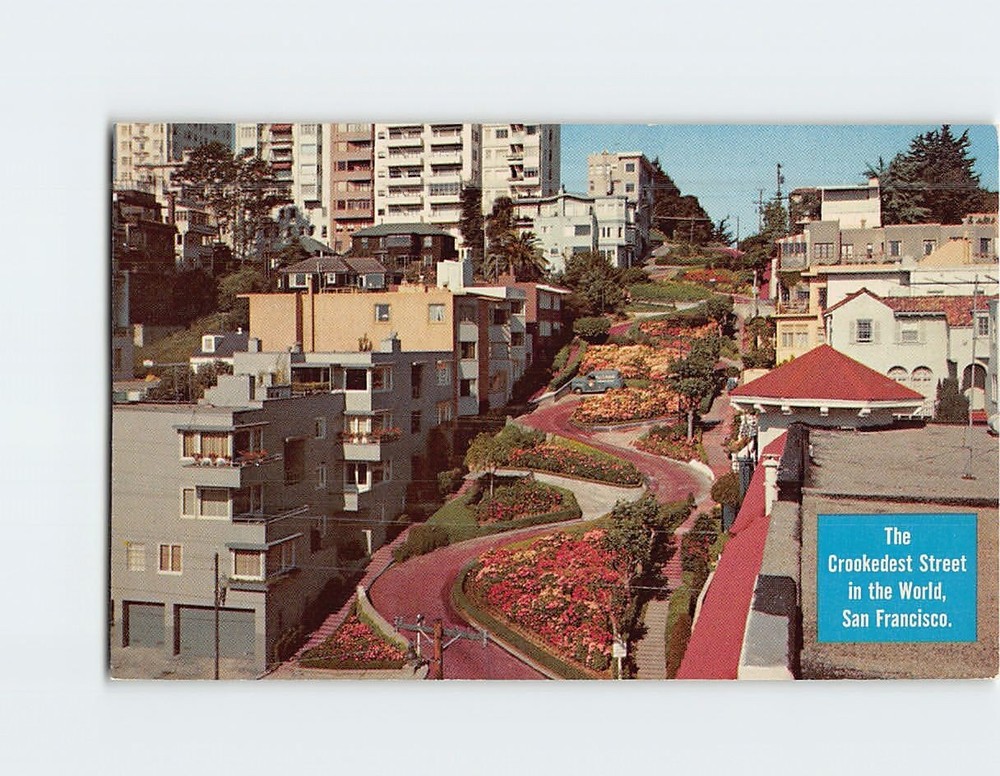 Postcard The Crookedest Street in the World San Francisco California USA